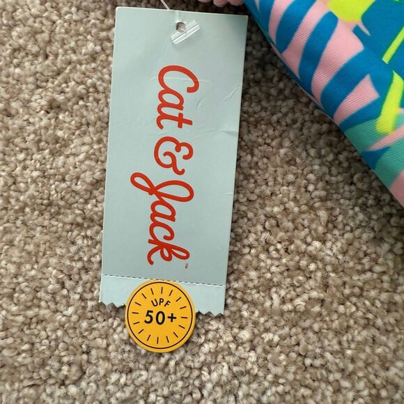 NWT Cat and Jack Tropical Leaf Print Ruffles One Piece Swim Girls XL (14/16) - Picture 5 of 8